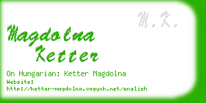 magdolna ketter business card